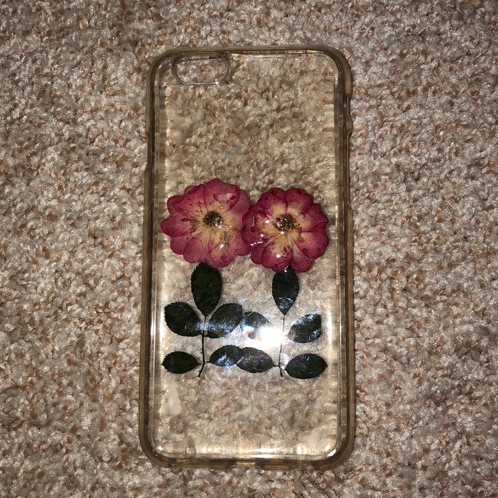 Clear with pressed flower iPhone6/6s case